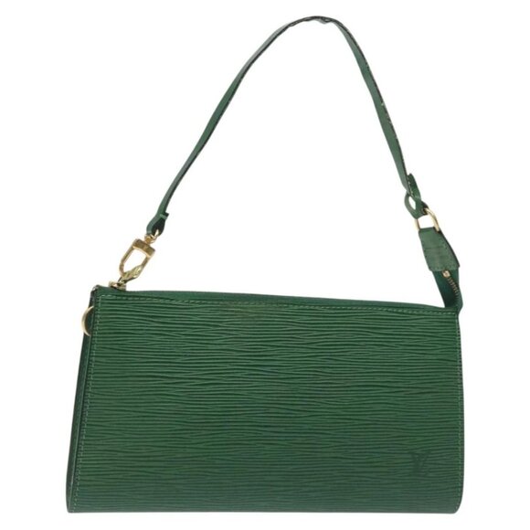 LOUIS VUITTON Epi Pochette Accessoires Pouch Green M52984 LV Auth 127700 - Picture 1 of 16